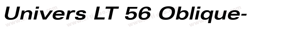 Univers LT 56 Oblique字体转换
